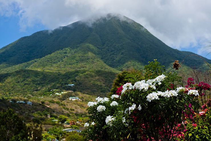 Dominant mountain on Nevis island
