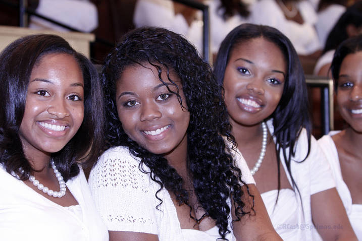 Spelman Founders Day sisters in white