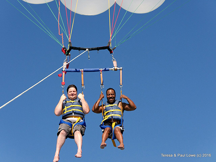 Paul parasailing in the Florida Keys