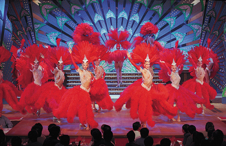Moulin Rouge dancers in Paris
