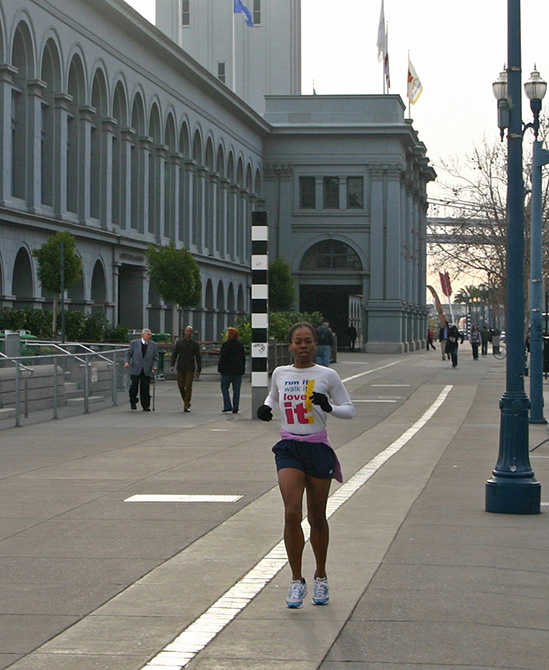 Jogging on The Embarcadero, San Francisco