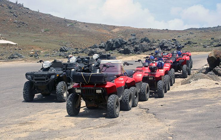 ATVs near Natural Bridge, Aruba Transportation