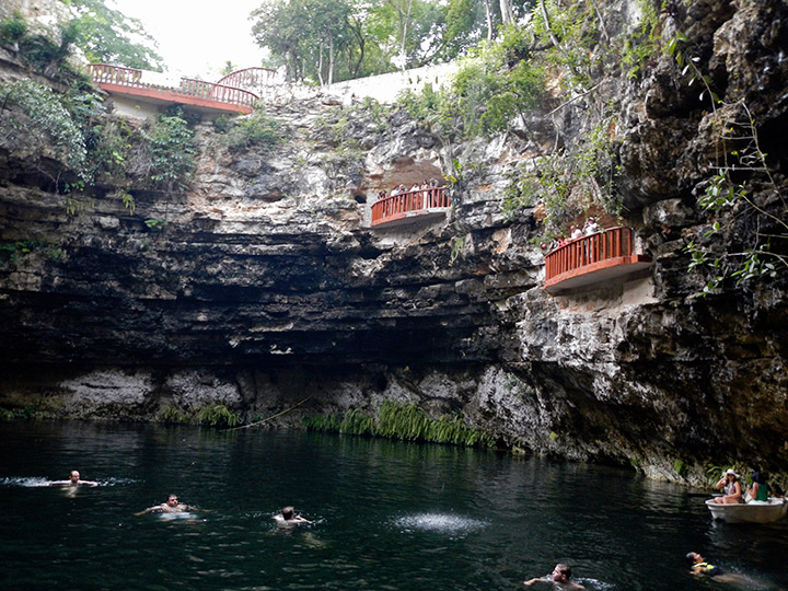 Swimming in Cenote