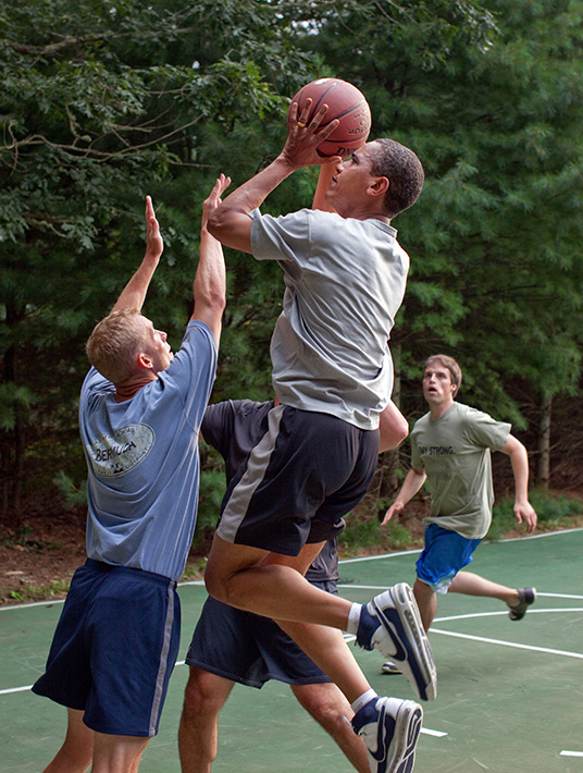 President Obama balling