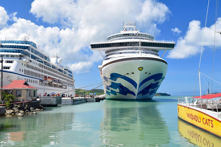 Cruise ships docked in Antigua Transportation