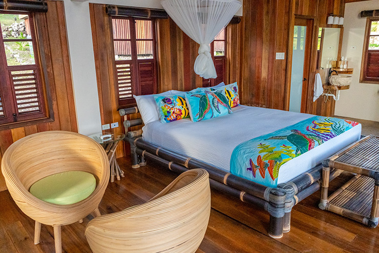 Colorful hotel room in Dominica Hotels