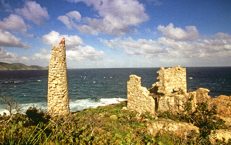 Rum distillery ruins in Tortola