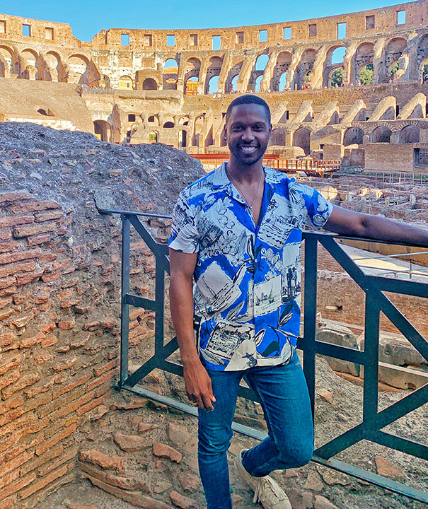 Marquez Zak at the Rome Colosseum