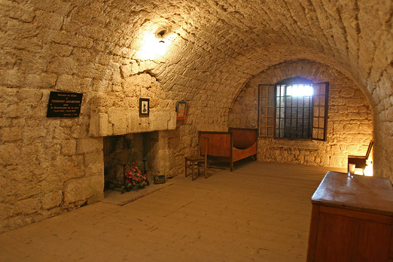 Prison cell of Toussaint Louverture at Chateau de Joux