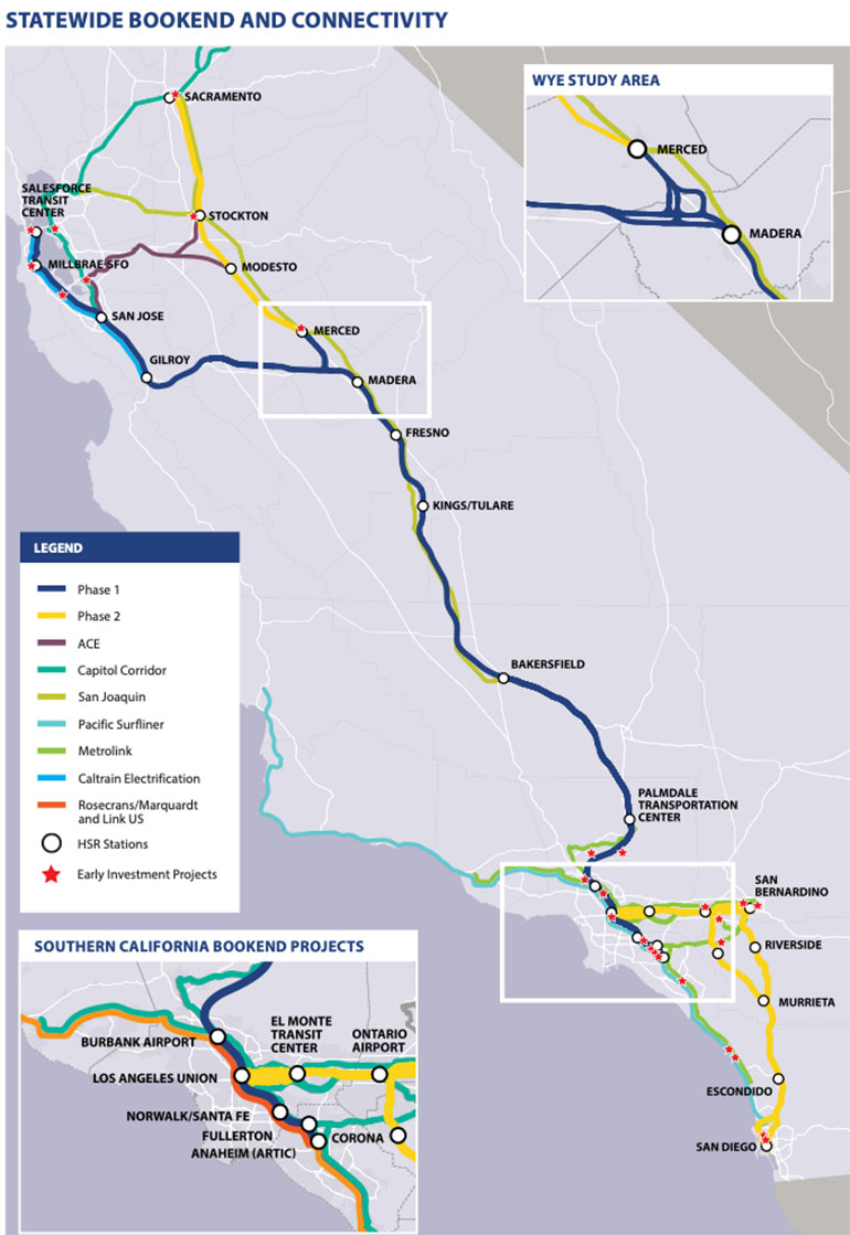 California Passenger Rail Map