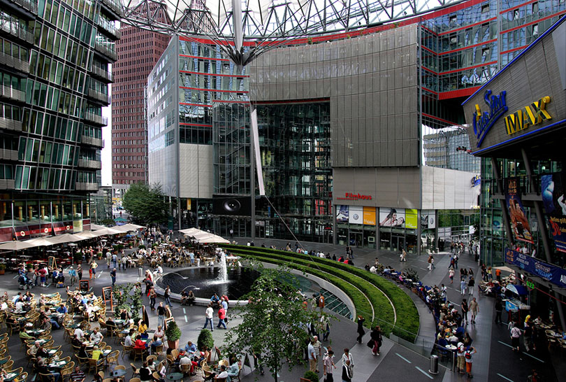 Sony Center, a prime shopping mall in central Berlin
