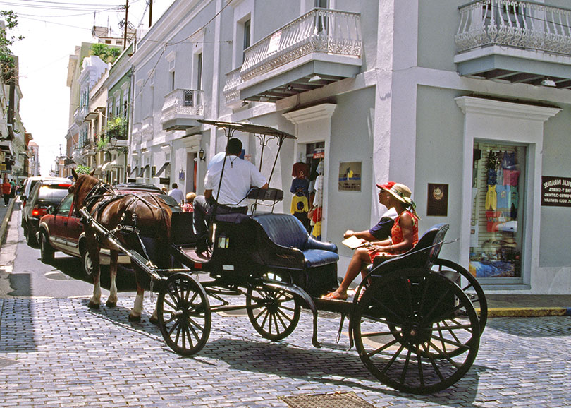 Buggy ride through Old San Juan, Puerto Rico, Black Travel