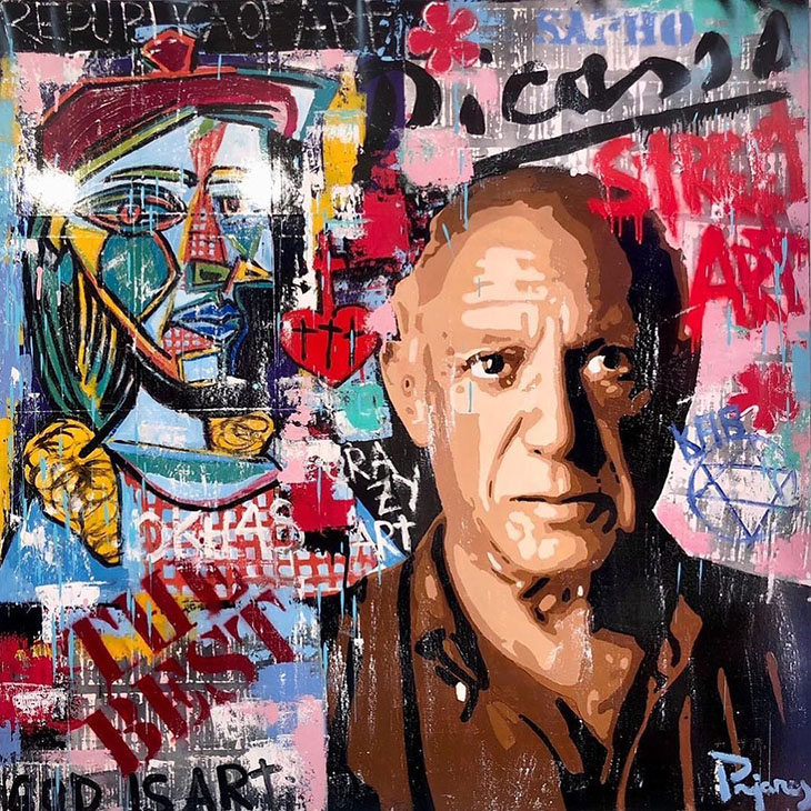 Pablo Picasso mural in Barcelona