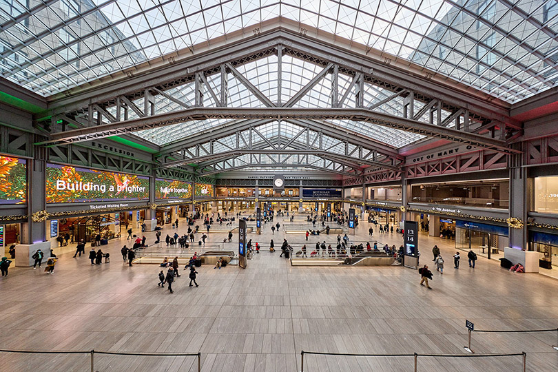 New York Penn Station Moynahan Hall in 2022