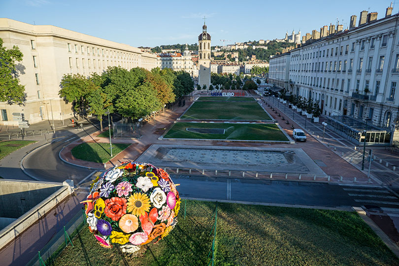 Flower Monument leading to Place Antonin Poncet, Lyon