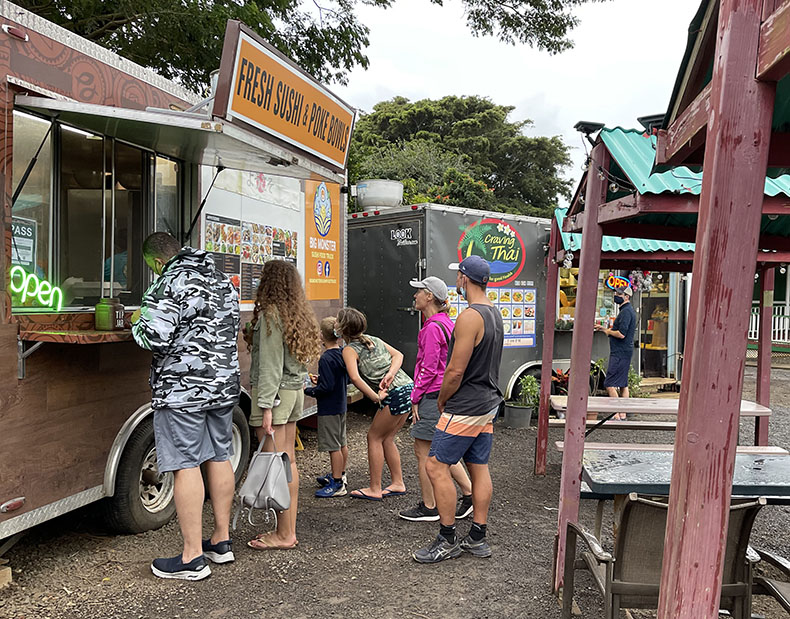 Food trucks in Koloa Town, Kauai Food Trucks