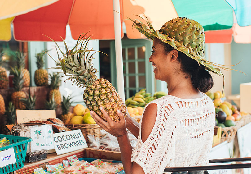 Pineapple shopping in Kauai