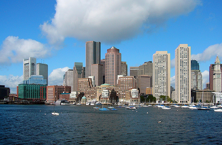 Boston skyline; credit Boston CVB