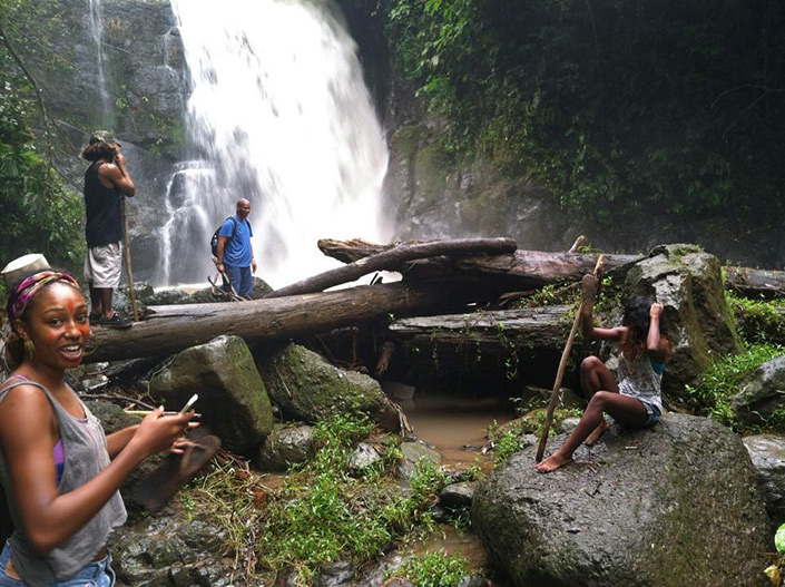 Friends at Davia Waterfall, Costa Rica; (c) Soul Of America