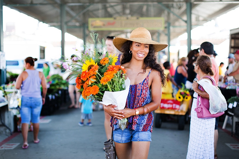 Visit Kansas City Market for fresh flowers 
