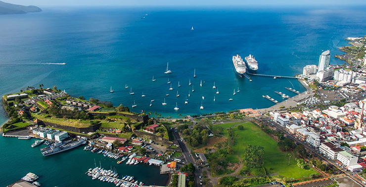 Fort de France cruiseport; credit Martinique Tourism