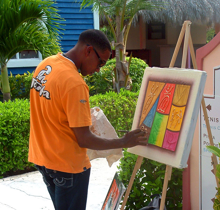 Local artists frequent Punta Cana resorts