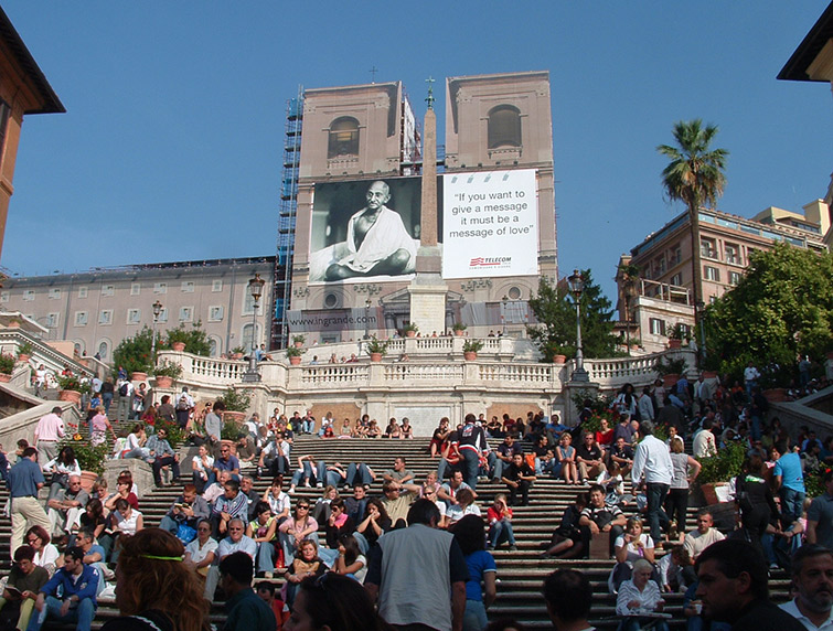 The world-famous Spanish Steps in Rome