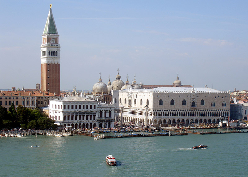 Approaching Venice, the City of Romance by cruise ship